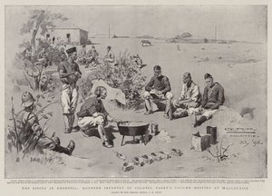 The Rising in Rhodesia, beredent infanteri af oberst Pagets kolonne roder ved Macloutsie